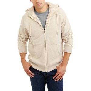 Sherpa big men’s Plush cream hoodie 5x